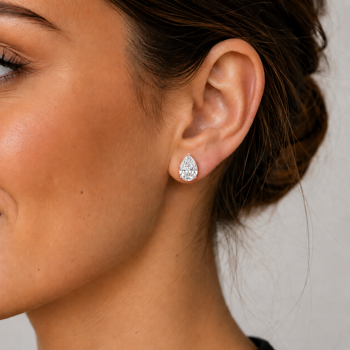 Pear Brilliant Cut Lab Diamond Stud Earrings
