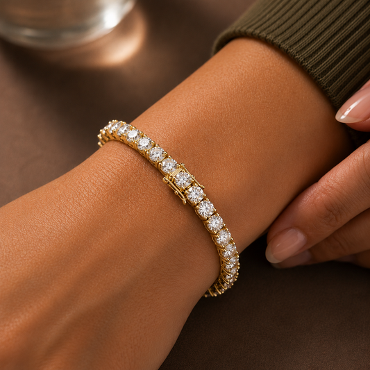 4 Prong Round Lab Diamond Tennis Bracelet