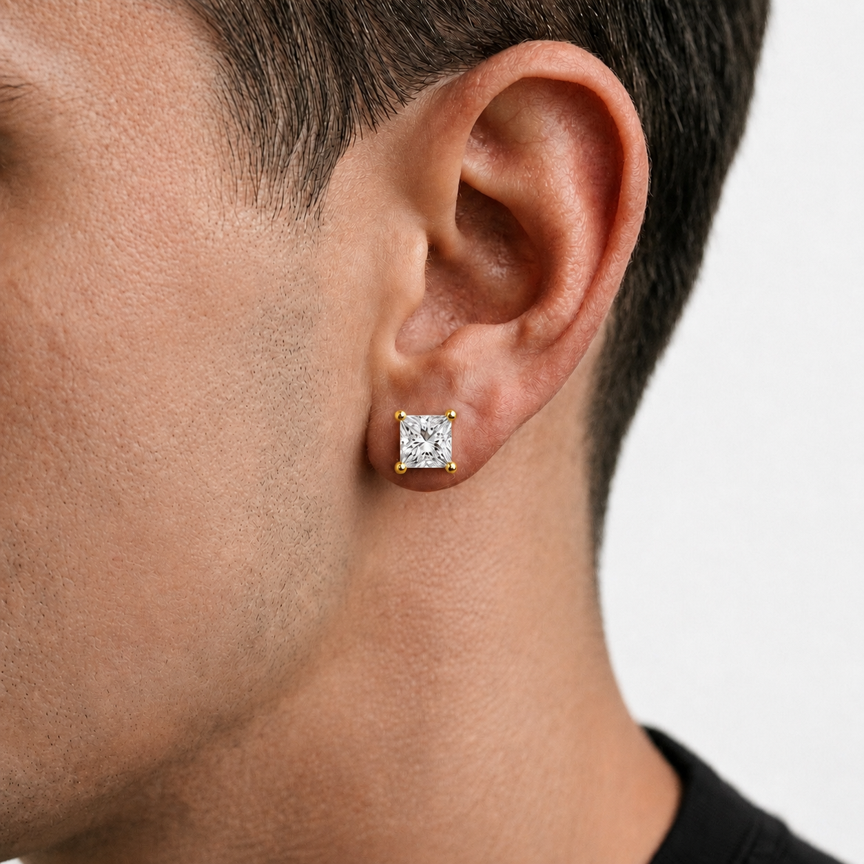 Princess Cut Lab Diamond Stud Earrings