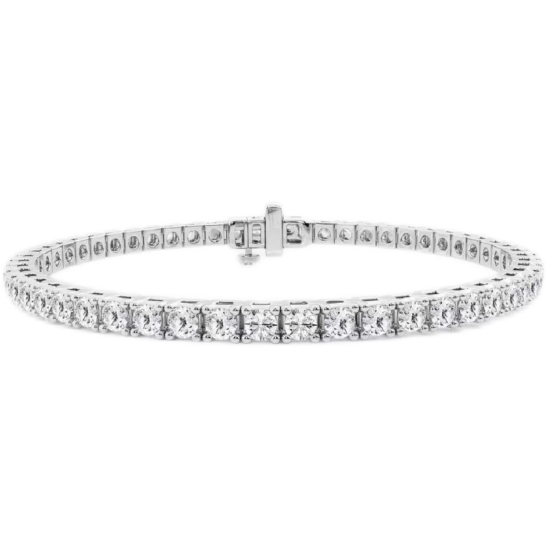 Diamond bracelet on a white background