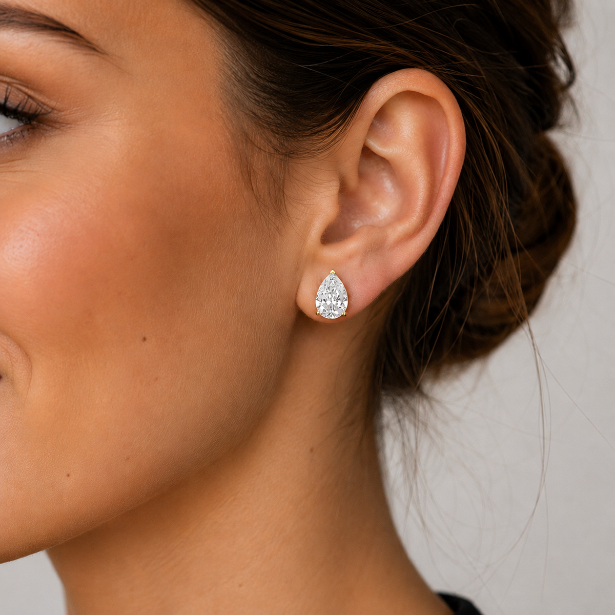 Pear Brilliant Cut Lab Diamond Stud Earrings